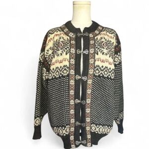 Dale Of Norway Fair Isle Nordic Wool Cardigan Clasp Sweater Men’s Small (Unisex)
